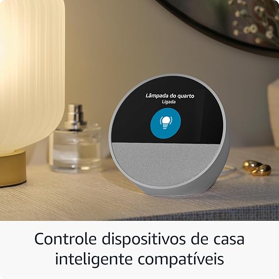 Novo Echo Spot com Alexa (2024) | Despertador inteligente com som vibrante 