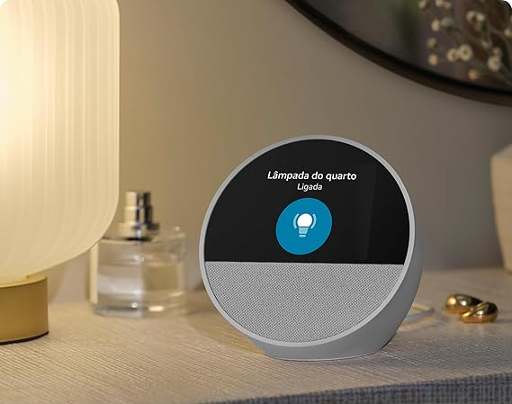 Novo Echo Spot com Alexa (2024) | Despertador inteligente com som vibrante