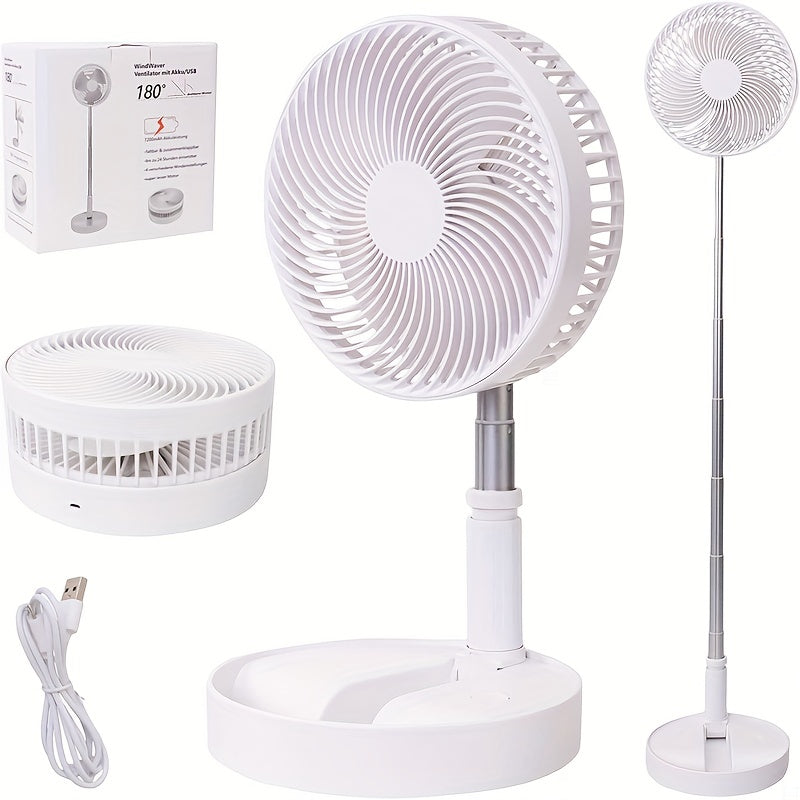 Ventilador Portátil Recarregável com Altura Ajustável