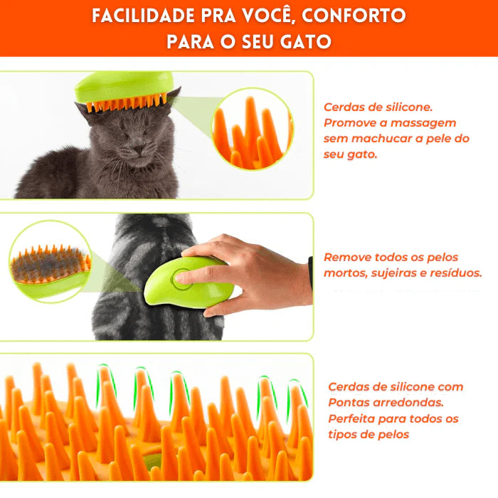 Escova a vapor para Pets