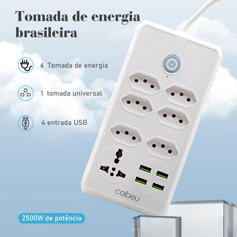 Extensão de tomada de energia USB de 2M