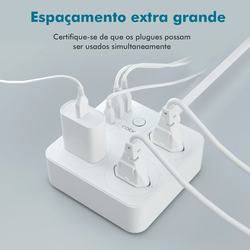 Extensão de tomada de energia USB de 2M