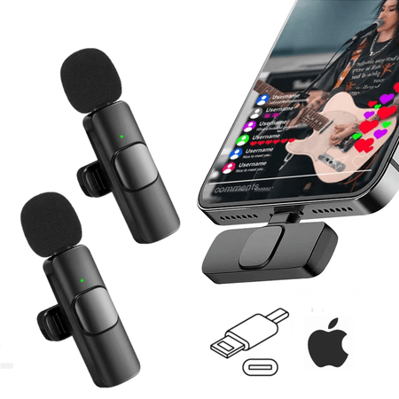 Microfone sem fio para iPhone e Android